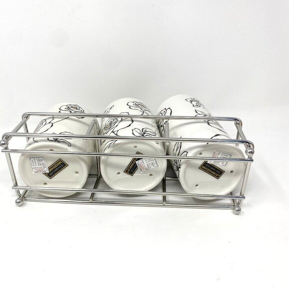 Chulkart Minceramics Korean Made Set of 3 Utensil Holders Silver Carryall NWT - Picture 6 of 12